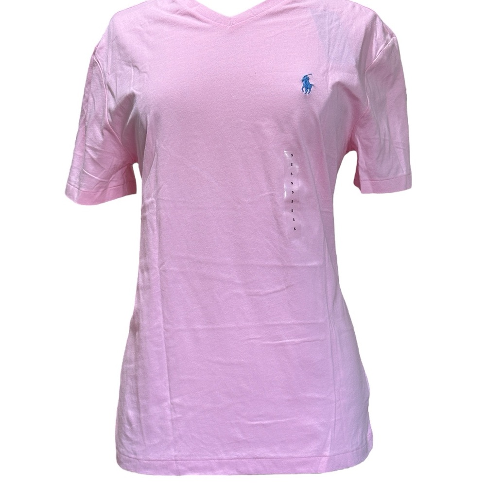 Ralph Lauren Pink V-Neck Short Sleeve Tee